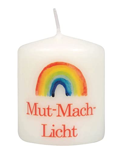 Praisent Kerze Tischkere Mut-mach-Licht mit Regenbogen | Geschenk zur Aufmunterung | Mut Mach Geschenk von Praisent