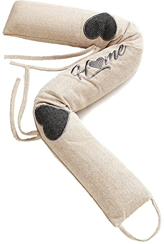 Praknu 2 Stück Zugluftstopper 90cm - Waschbarer Bezug - Energiesparend - Extra Schwer - Für Türen und Fenster - Beige Praknu 2 Stück Zugluftstopper 90cm - Waschbarer Bezug - Energiesparend - Extra Schwer - Für Türen und Fenster - Beige von Praknu