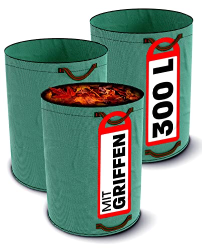 Praknu 3x Gartenabfallsack 300 Liter - Laubsack Mit 4 Reißfesten Griffen - Stabil - Faltbar - Wiederverwendbar - Robustes Polypropylen Praknu 3x Gartenabfallsack 300 Liter - Laubsack Mit 4 Reißfesten Griffen - Stabil - Faltbar - Wiederverwendbar - Robustes Polypropylen von Praknu