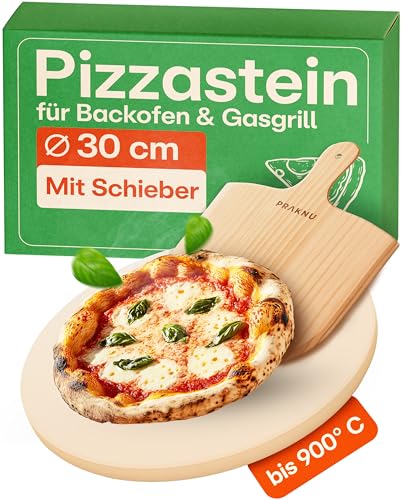Praknu Pizzastein für Backofen & Gasgrill inkl. Pizzasschieber - Pizzastein aus Cordierit für knusprigen Pizzaboden wie vom Italiener - bis 900 °C Praknu Pizzastein für Backofen & Gasgrill inkl. Pizzasschieber - Pizzastein aus Cordierit für knusprigen Pizzaboden wie vom Italiener - bis 900 °C von Praknu