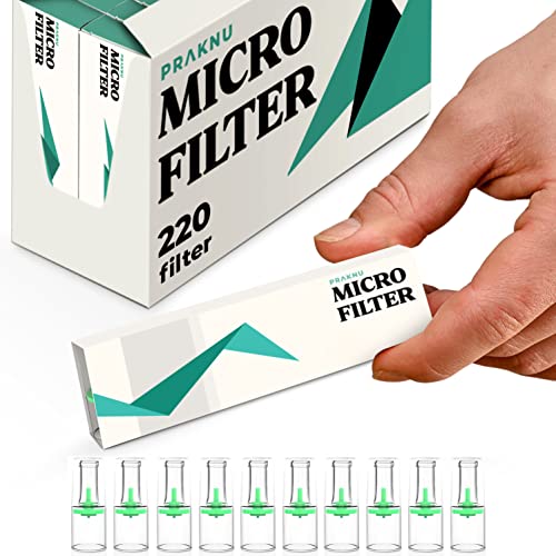 Praknu 220 Zigarettenfilter 8mm - Handlich verpackt in 10er Box - Effektive Teer Reduktion - Mikrofilter für Zigaretten Praknu 220 Zigarettenfilter 8mm - Handlich verpackt in 10er Box - Effektive Teer Reduktion - Mikrofilter für Zigaretten von Praknu