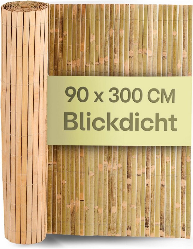 Praknu Balkonsichtschutz Bambus Sichtschutz Balkon Zaun Nachhaltige FSC® Zertifizierte wetterfeste Sichtschutzzaunmatten von Praknu