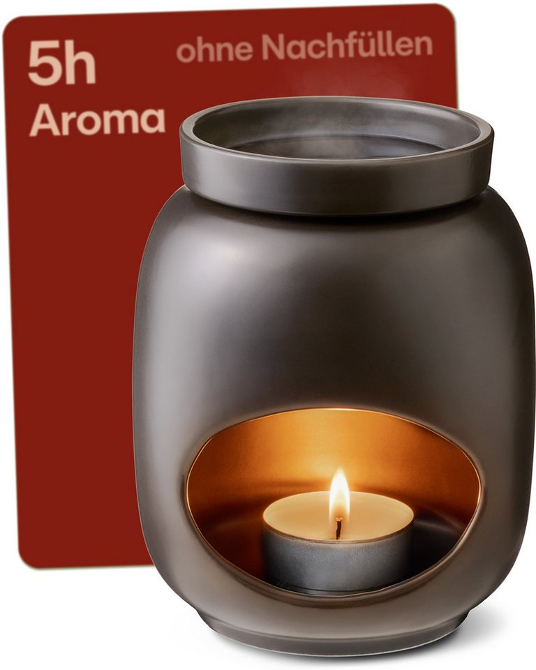 Praknu Duftlampe Duftlampe Keramik 100ml – Teelicht Aromalampe für Öle & Duftwachs (Einzelartikel, 1 x Praknu Teelicht Duftlampe Keramik 100 ml – Verdampfen für Öle), Sanftes Verdampfen & Langanhaltender Duft – Diffuser Stövchen von Praknu