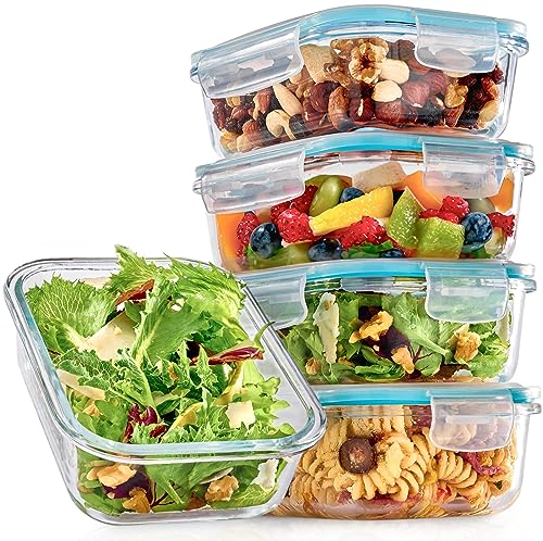 Praknu Glasbehälter mit Deckel - 8er Set Frischhaltedosen 500ml - Stapelbar & Luftdicht - BPA-frei - Spülmaschinenfest - Gefrierschrank und Mikrowellengeeignet Praknu Glasbehälter mit Deckel - 8er Set Frischhaltedosen 500ml - Stapelbar & Luftdicht - BPA-frei - Spülmaschinenfest - Gefrierschrank und Mikrowellengeeignet von Praknu