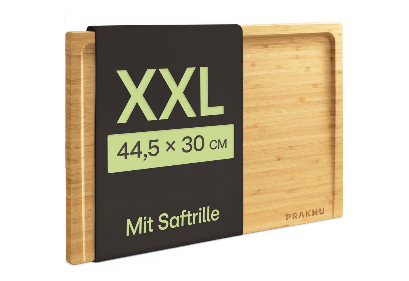 Praknu Schneidebrett XXL Schneidebrett aus Bambus Holz - Extra Groß, Bambus, (kein Set, 1-St), langlebig von Praknu