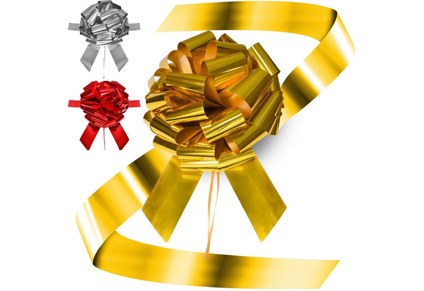 Praknu Weihnachtsbaumschleife Große Goldene Geschenkschleife XXL (1-tlg), Riesen Groß Schleife Wiederverwendbar - Leichter & schneller Aufbau von Praknu
