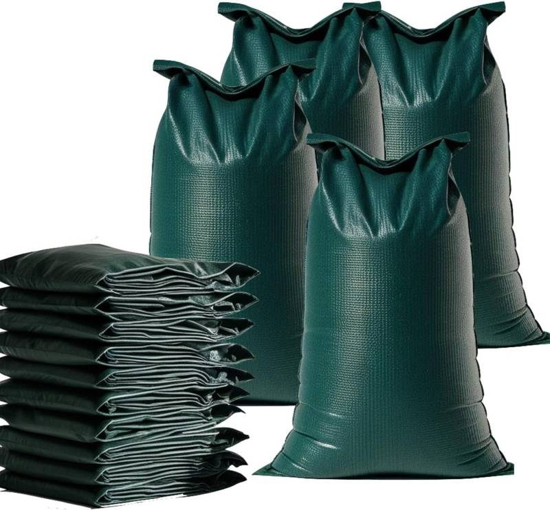Praktikraft Sandsack 10x Sandsack 40x60 cm zum Wasserschutz bei Hochwasser, Hochwasserschutz von Praktikraft