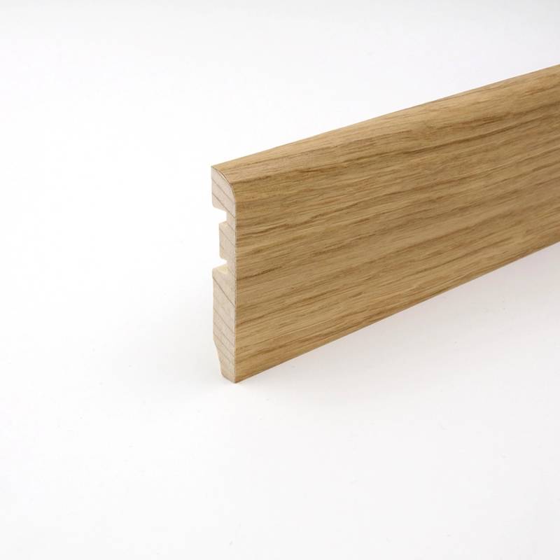 Sockelleiste Clipfix B furniert Eiche Hell 10 mm x 58 mm x 2500 mm von Döllken