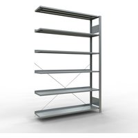 Praktische Erweiterungsmöglichkeit für die Büroregale aus Metall Mit diesem Büro-Regalsystem aus Metall sorgen Sie für ausreichend Stauraum in der Registratur. Ist eine Regalzeile mit Aktenordnern gefüllt, bauen Sie schnell und unkompliziert eine weitere Zeile an. Wie das Grundfeld verfügen auch die Anbaufelder des Archivregals über Steckverbindungen. Mit diesen geht der Aufbau einfach von der Hand. In welcher Höhe die einzelnen Fachböden angebracht werden, entscheiden Sie selbst. Dafür steht Ihnen ein in die Regalständer eingestanztes Lochraster von 25 mm zur Verfügung. Rahmen und Böden sind aus robustem und hochwertigem Stahlblech gefertigt. Die verzinkte Oberfläche schützt das Regal vor Korrosion und Abnutzungserscheinungen durch den täglichen Gebrauch. Einen sicheren Stand erhält das Regalsystem durch eine Diagonalverstrebung auf der Rückseite. Ein Abdeckboden bietet Ihnen zusätzlichen Stauraum oberhalb des Regals. Um zu garantieren, dass die einsortierten Aktenordner an ihrem Platz bleiben, ist das Archivregal mit einer Anschlagleiste am Ende jedes Fachbodens versehen. Die hervorragende Eignung für den alltäglichen Gebrauch im Betrieb bestätigt das Gütezeichen RAL-RG 614/1. Nutzen Sie den Stauraum in Ihrem Büro optimal aus und bestellen Sie Anbaufelder für das Büro-Regalsystem SCHULTE, Fachlast bis 85 kg, hier bei uns.Aktenregal SCHULTE AF, einseitig, mit Endanschlägen, FL 85 kg, HxBxT 2.000 x 1.300 x 300 mm Aktenregal SCHULTE AF, einseitig, mit Endanschlägen, FL 85 kg, HxBxT 2.000 x 1.300 x 300 mm Praktische Erweiterungsmöglichkeit für die Büroregale aus Metall Mit diesem Büro-Regalsystem aus Metall sorgen Sie für ausreichend Stauraum in der Registratur. Ist eine Regalzeile mit Aktenordnern gefüllt, bauen Sie schnell und unkompliziert eine weitere Zeile an. Wie das Grundfeld verfügen auch die Anbaufelder des Archivregals über Steckverbindungen. Mit diesen geht der Aufbau einfach von der Hand. In welcher Höhe die einzelnen Fachböden angebracht werden, entscheiden Sie selbst. Dafür steht Ihnen ein in die Regalständer eingestanztes Lochraster von 25 mm zur Verfügung. Rahmen und Böden sind aus robustem und hochwertigem Stahlblech gefertigt. Die verzinkte Oberfläche schützt das Regal vor Korrosion und Abnutzungserscheinungen durch den täglichen Gebrauch. Einen sicheren Stand erhält das Regalsystem durch eine Diagonalverstrebung auf der Rückseite. Ein Abdeckboden bietet Ihnen zusätzlichen Stauraum oberhalb des Regals. Um zu garantieren, dass die einsortierten Aktenordner an ihrem Platz bleiben, ist das Archivregal mit einer Anschlagleiste am Ende jedes Fachbodens versehen. Die hervorragende Eignung für den alltäglichen Gebrauch im Betrieb bestätigt das Gütezeichen RAL-RG 614/1. Nutzen Sie den Stauraum in Ihrem Büro optimal aus und bestellen Sie Anbaufelder für das Büro-Regalsystem SCHULTE, Fachlast bis 85 kg, hier bei uns.Aktenregal SCHULTE AF, einseitig, mit Endanschlägen, FL 85 kg, HxBxT 2.000 x 1.300 x 300 mm Aktenregal SCHULTE AF, einseitig, mit Endanschlägen, FL 85 kg, HxBxT 2.000 x 1.300 x 300 mm von Praktische Erweiterungsmöglichkeit für die Büroregale aus Metall Mit diesem Büro-Regalsystem aus Metall sorgen Sie für ausreichend Stauraum in der Registratur. Ist eine Regalzeile mit Aktenordnern gefüllt, bauen Sie schnell und unkompliziert eine weitere