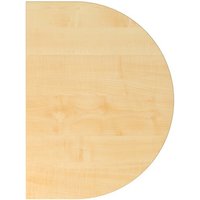 Anbautisch für Schreibtisch mit Memoryschalter, Halbkreis BxT 600 x 800 mm, grau von Jungheinrich PROFISHOP