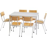 Sitzgruppe BASIC, Tisch 1.200 x 800 mm + 6 Stühle von Basic