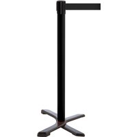 RS-GUIDESYSTEMS® Absperrpfosten Kreuzfuß, Gurtlänge 4 m, schwarz, schwarz von RS-GUIDESYSTEMS®