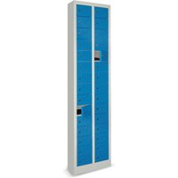 PAVOY Kleinfachschrank, 30 Fächer, HxBxT 1.950 x 460 x 200 mm, mit Etikettenrahmen, reinweiß, reinweiß PAVOY Kleinfachschrank, 30 Fächer, HxBxT 1.950 x 460 x 200 mm, mit Etikettenrahmen, reinweiß, reinweiß von Pavoy