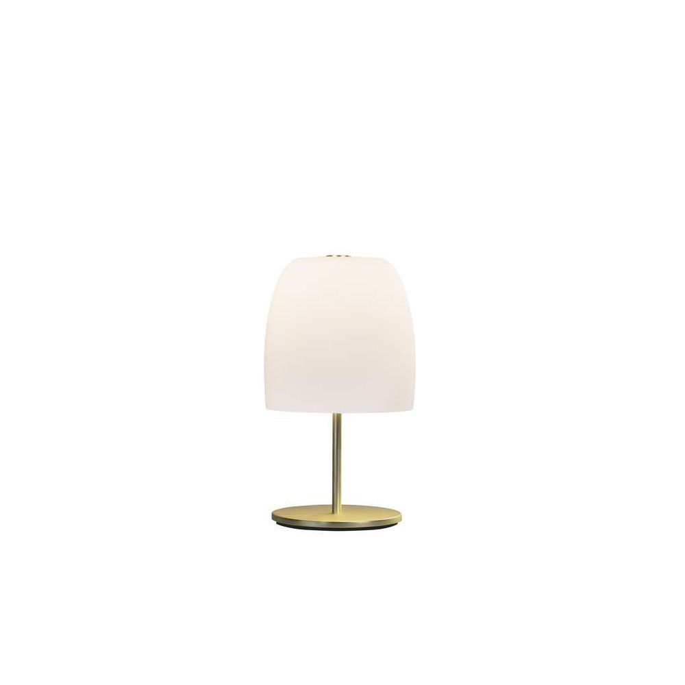 Prandina - Notte T1 Tischleuchte Opal/Brass Heritage von Prandina