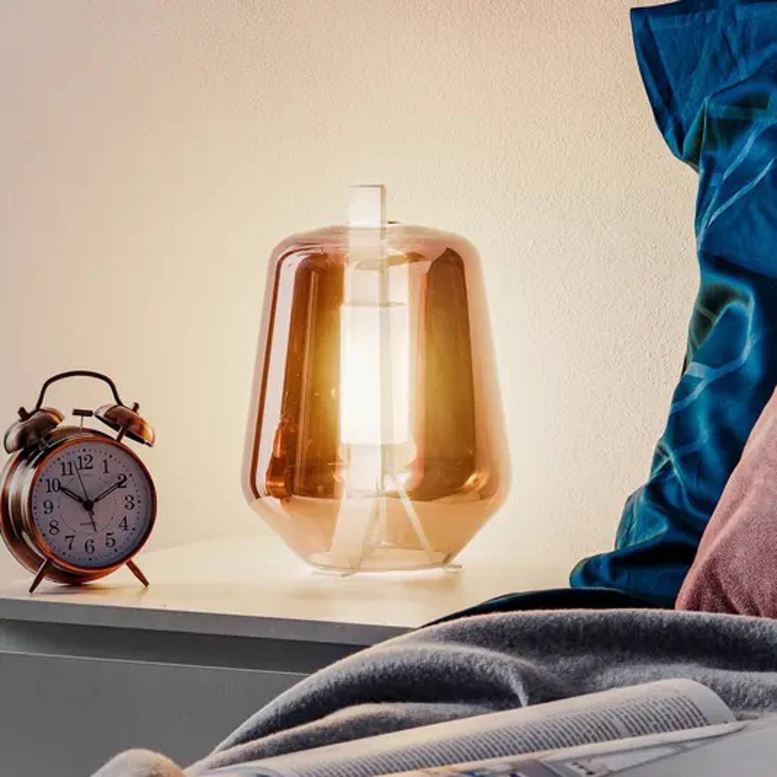 Prandina Luisa T1 Tischlampe 2.700K chrom/rosé von Prandina