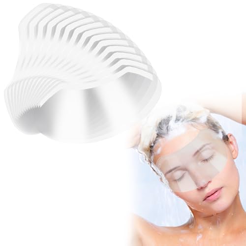 Prasacco 50 Stück Duschvisier, Transparent Weich Visier PET Augenschutz Haare Waschen Dusch-Gesichtsschutz Wimpernschutz für Barber Hair Salon Haar Schneiden Färbung Shampoo-Augenschutz von Prasacco