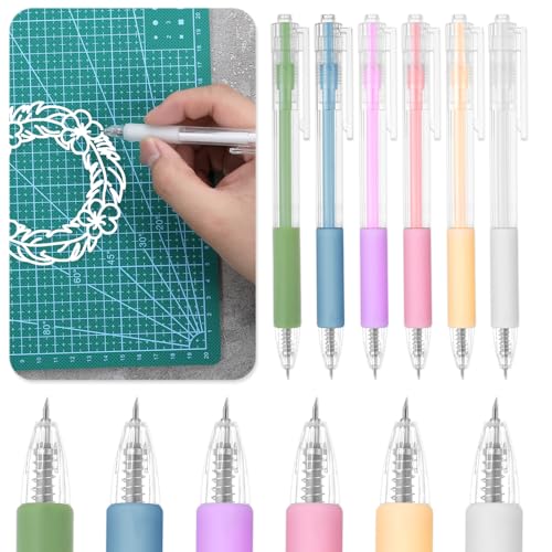 Prasacco 6 Stück Messer Pen Handwerk Schneidwerkzeuge, Craft Cutter Einziehbarer Präzisions Papierschneider DIY Art Work Cutting Allzweck Messerstift Schnitzwerkzeuge für Schule Zuhause Scrapbooking Prasacco 6 Stück Messer Pen Handwerk Schneidwerkzeuge, Craft Cutter Einziehbarer Präzisions Papierschneider DIY Art Work Cutting Allzweck Messerstift Schnitzwerkzeuge für Schule Zuhause Scrapbooking von Prasacco