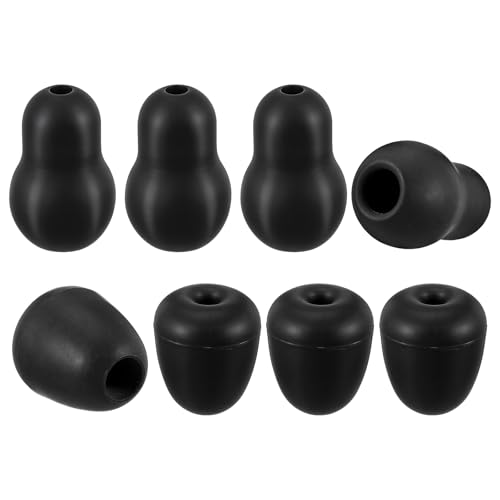 Stethoskop-Ohrstöpsel, kompatibel mit Stethoskopen, weiche Silikon-Ohrstöpsel, Stethoskop-Ohrstöpsel, schwarz, Größe S/L, 8 Stück von Prasacco