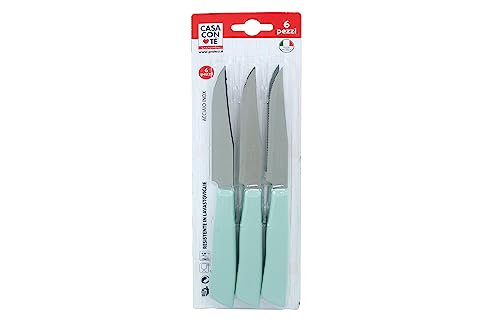 Pratesi Packung mit 6 GRÜNEN STEAKMESSER, Multicolor, one Size von Pratesi