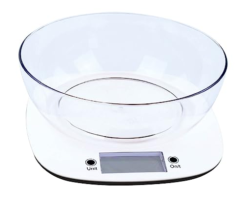 Pratesi Weisse Digitale KÜCHENWAAGE 5KG, 18/8 Edelstahl, Multicolor, one Size von Pratesi