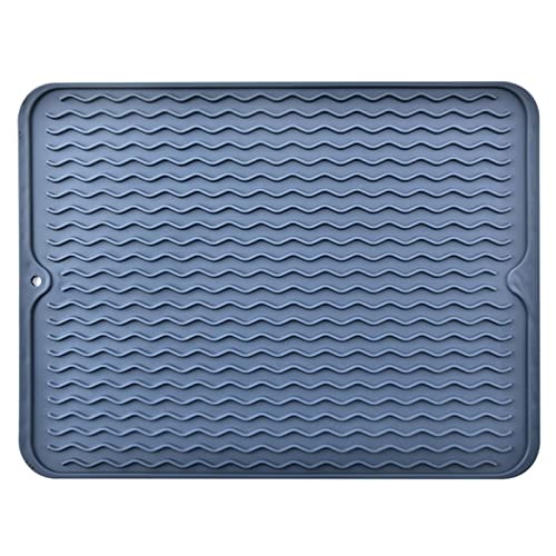 Pratvider Abtropfmatte aus Silikon für Geschirr, zum Trocknen für die Theke, Küche, hitzebeständig, ideal für Geschirr, Spüle, Arbeitsplatte, etc von Pratvider