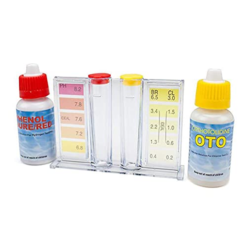 Pratvider Wassertest-Kit für Pool | Spa-Wasserqualitäts-Kit für die pH-Analyse,Schwimmbad- und Spa-Wasser-Testkit für pH-Tester mit Farbkartendetektor von Pratvider