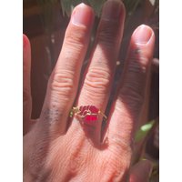 Andara Kristall 5D Ring Rot von PraxisAnasha