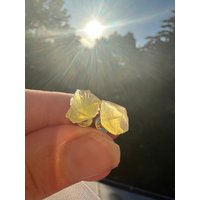 Andara Kristall Ohrringe 5D Gelb Leichtigkeit Sonne Lichtwesen 925 Gold von PraxisAnasha
