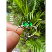 Andara Kristall Ring 5D Grün Silber Bali von PraxisAnasha