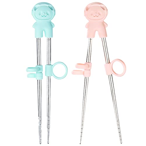 2 Paar Training Essstäbchen mit Etui Lernen Essstäbchen Helfer Edelstahl Wiederverwendbar Metall Anfänger Essstäbchen Rosa und Blau 2 Paar Training Essstäbchen mit Etui Lernen Essstäbchen Helfer Edelstahl Wiederverwendbar Metall Anfänger Essstäbchen Rosa und Blau von Prebafo