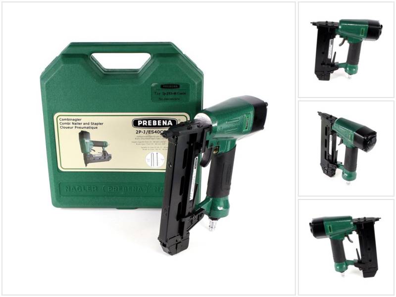 Prebena Druckluft-Nagler Druckluftnagler 2P-J/ES 40 COMBI 5 bis 7 Bar - im Transportkoffer von Prebena