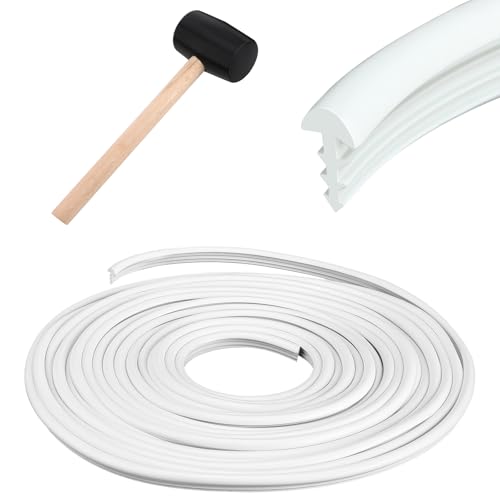 Preboun 18,3 m lange Schwimmbadauskleidung, Rolle, Poolperlensperre, weiße Poolauskleidung, Perlenkeilschloss, flexible Perlenschloss für oberirdischen Innenpool, Fiberglas-Pool von Preboun