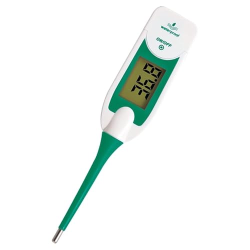 PRECITECH - Rektalthermometer mit großem Display – Speicher der letzten Steckdose – visuelle Diagnose in 3 Farben – Erwachsene und Kinder – flexible Spitze – Farbe zufällig von PreciTech