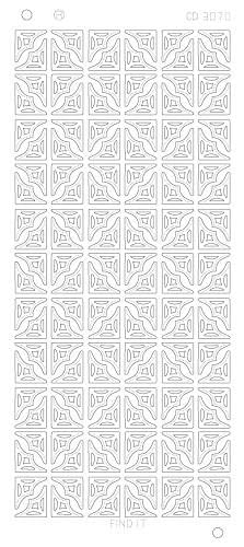 Find It Spiegel-Stickerbogen Ecken S Platinum 100 x 230mm Silber. Silber von Precious Marieke