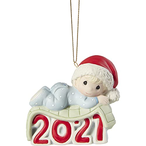 Baby 's 1st Christmas Dated Boy Ornament von Precious Moments