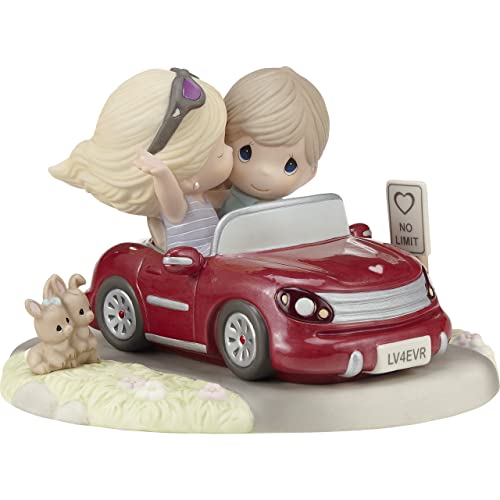 Precious Moments Ltd Ed Pärchen im Auto mit Geschwindigkeitsschild von Precious Moments