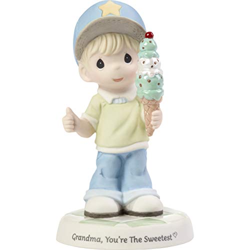 Precious Moments 193017 Oma You're The Sweetest Boy mit Eiskegel Bisque Porzellanfigur, Einheitsgröße, Mehrfarbig von Precious Moments