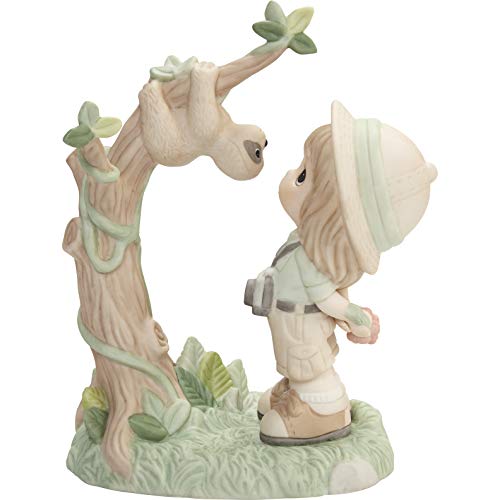 Precious Moments 202008 Keep Looking Up Sloth Bisque Porcelain Figurine Figur, Porzellan, Mehrfarbig, One Size von Precious Moments