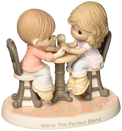 Precious Moments Couple at Cafe Table Figurine Figur, Porzellan, Mehrfarbig, One Size von Precious Moments