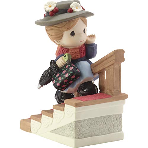 Precious Moments Disney Mary Poppins On Banister Figurine Figur, Porzellan, Mehrfarbig, One Size von Precious Moments