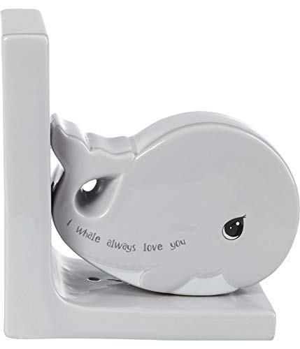 Precious Moments Buchstütze I Whale Always Love You Wal Keramik 189918, Grau von Precious Moments