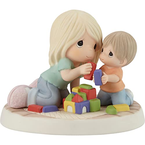 Precious Moments Mom and Little Boy with Blocks Figur von Precious Moments