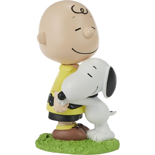 Precious Moments Peanuts Charlie Brown & Snoopy Figur | Peanuts Happiness is a Warm Puppy Resin Figur | Erdnüsse Geschenk & Dekoration | Sammlerstück Charlie Brown & Snoopy von Precious Moments