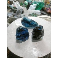 1, 25Kg(3083stk Seltene Kombination"Bicolors Blau Schwarz Vs. Bicolors Aquamarin Blau" Von Andara Crystal Monatomic Natürliche Raue Sammlung von PreciousStoneID