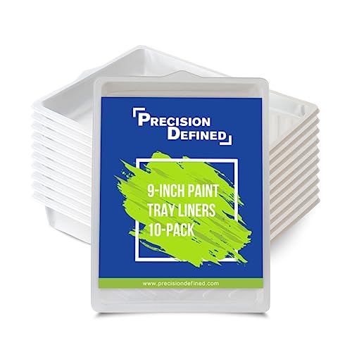 Precision Defined Farbwanne Einsatz – Farbwanne – Farbwanne Einsatz für 39,5 x 29 x 4,8 cm (L x B x H) große Farbwanne – Farbschale Einsatz aus stabilem Kunststoff – 10er Pack von Precision Defined