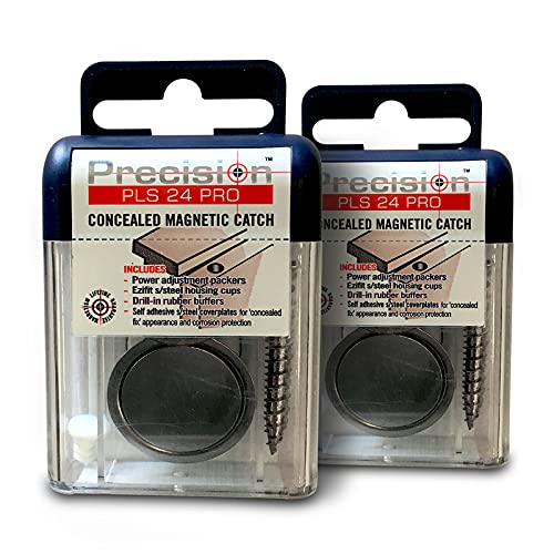 Precision Lock PLS 24 PRO Verdeckter Magnetverschluss für leichte bis schwere Türen mit einer Dicke von mehr als 30 mm, 2 Stück Precision Lock PLS 24 PRO Verdeckter Magnetverschluss für leichte bis schwere Türen mit einer Dicke von mehr als 30 mm, 2 Stück von Precision Lock