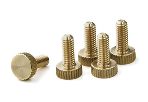 Rändelschrauben M3–M6 | Edelstahl, Aluminium, Eloxiert, Messing | Handverstellbare Schrauben mit Rändelkopf | Für Maschinenbau, Möbel, Modellbau, Elektronik (5, Messing, M4 x 10mm) von PrecisionGeek