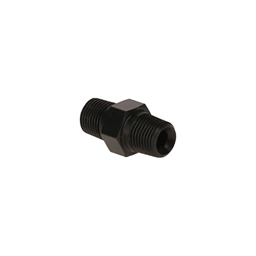 PrecisionGeek 1/8" NPT auf 1/8" NPT Adapter – Aluminium Stecker-zu-Stecker Kupplung, eloxiert in Schwarz, 1 Stück – Druckluft & Hydraulik Verbindung von PrecisionGeek