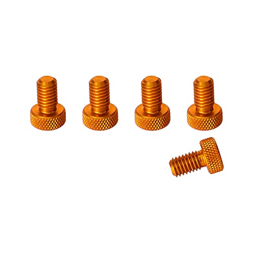 PrecisionGeek Aluminium Rändelschrauben M3 x 10mm Orange (5 Stück) von PrecisionGeek