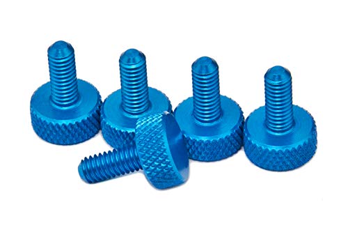 Precisiongeek - Rändelschrauben M6 x 10mm 1 Satz (5 Stück) (Blau) von PrecisionGeek